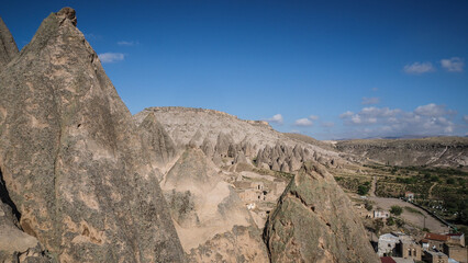 Unique rock formations in the Cappadocia region in Turkey