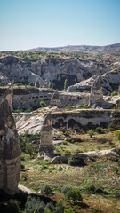 Unique rock formations in the Cappadocia region in Turkey