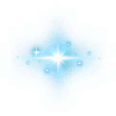 blue sparkle light shine and bright star