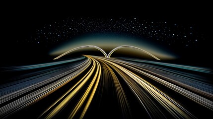 Abstract speed future city night