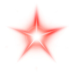 red five pointed star sparkle light shine