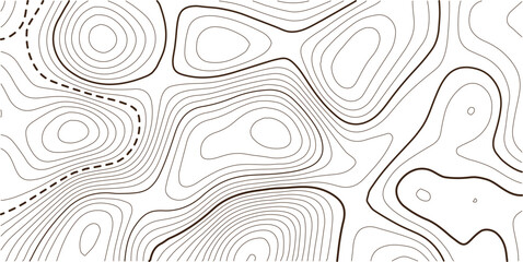 Fototapeta premium Topographic map background geographic line map with elevation assignments. Modern design with White background with topographic wavy pattern design.paper texture Imitation of a geographical map shades