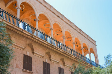 Fragment of Royal Palace La Almudaina under Spanish Sun