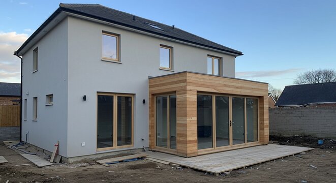 House extension with folding doors creating bright space for modern living