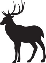 deer silhouette illustration vector