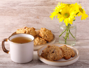 oat cookies with fruit and nuts
