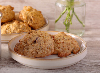 oat cookies with fruit and nuts
