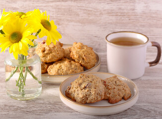 oat cookies with fruit and nuts