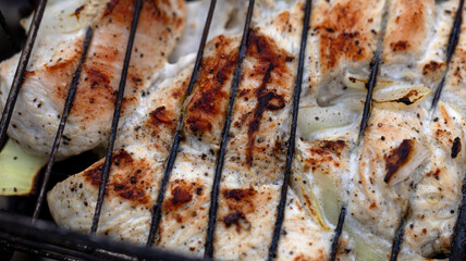 Grilled Turkey Breast with Onions A Truly Delicious and Flavorful BBQ Delight Ideal for Gatherings and Meals