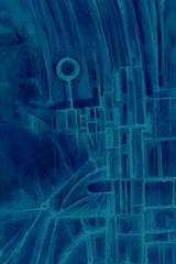 Abstract image for printing - digital painting. The picture is painted by hand on a tablet.