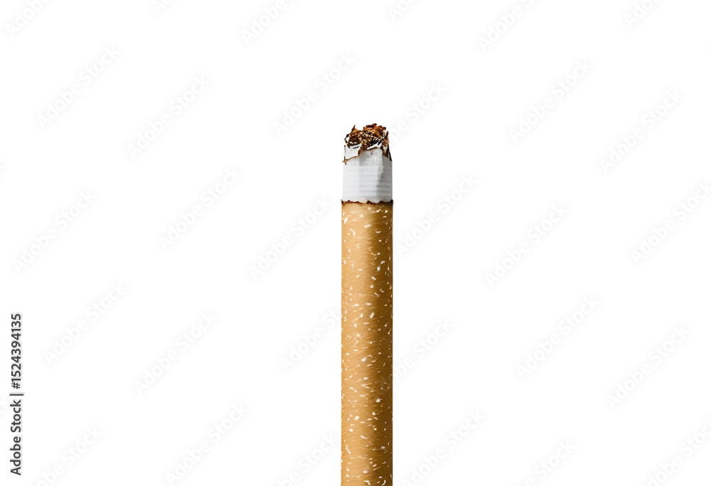 Wall mural cigarette isolated with clipping path for tobacco product display use.