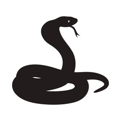 Fototapeta premium Cobra silhouette isolated on white background