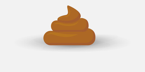 dirty brown poop isolated on white background excrement shit icon vector illustration