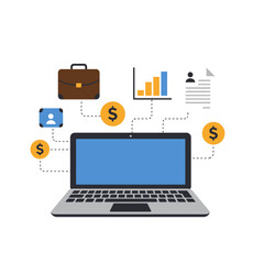 3D Web Vector Illustrations. Online concept. Computer with open pages. e-learning design over background, vector illustration. online courses application. Education and back to school. 