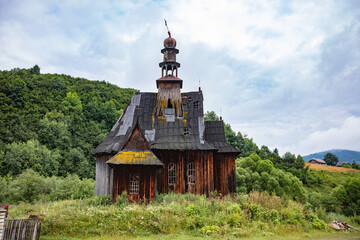 Old Wooden Catholic Chapel in Ilnyk Village, Lviv Oblast