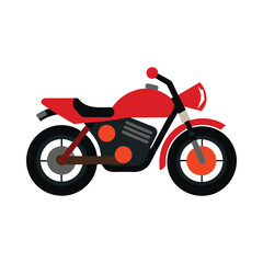 Obraz premium Red motorcycle illustration isolated on white background