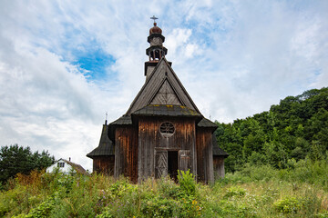 Old Wooden Catholic Chapel in Ilnyk Village, Lviv Oblast