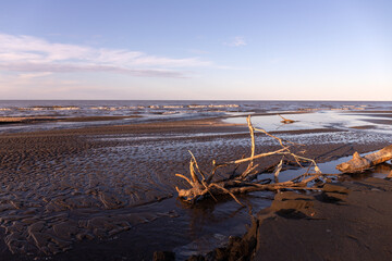 Beautiful seascape of the Caspian Sea.