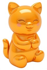 Naklejka premium gold cat