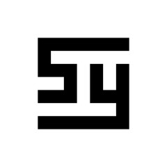 Letter SY square monogram logo