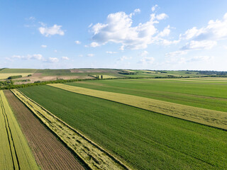 Obraz premium Aerial view of agricultural field