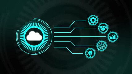 Image of scope scanning over data processing on black background - Powered by Adobe