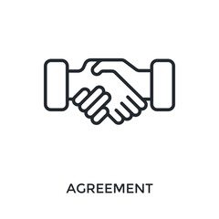 Agreement Icon Outline Style. Vector Illustration For Graphic Design
