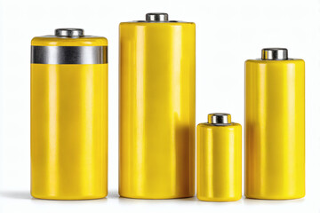 Yellow Batteries with Size Comparison. (1)