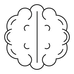 brain Human body line editable icons set, illustration in modern thin line style of human anatomy icons. Organs, body parts, skeleton parts, Pictogram and infographics for mobile. Isolated on White