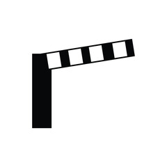 Car entrance Icon. Automatic car barrier icon. entry access barrier isolated on white background. Flat illustration of parking barrier vector icon for web design. Safety and caution concept. Eps 99.