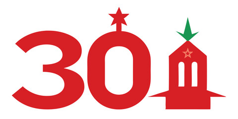 Red web button with a Turkish flag design symbolizing a holiday sale and discount celebration