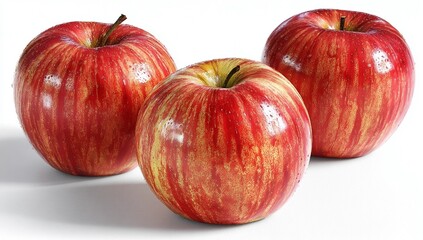 red apples isolated on white