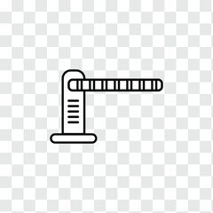Checkpoint icon vector illustration web design element. Parking toll gate barrier icon vector sign. Parking barrier gate isolated on transparent background. Eps file 105.