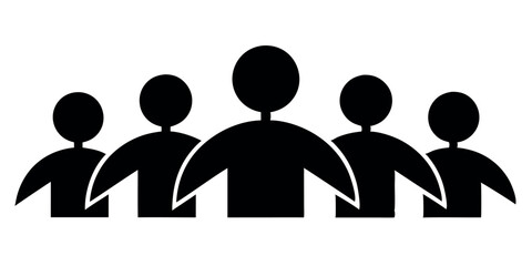 Family silhouette vector showing a group of people symbolizing love and teamwork