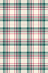 Elegant cream, teal, and rose plaid pattern.  Perfect for textile design, apparel,  website backgrounds, or holiday projects.  This classic check creates a sophisticated and timeless aesthetic.