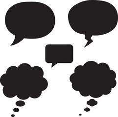 Speech and Thought Bubbles icon vector illustration