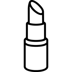 Bold outline of lipstick icon