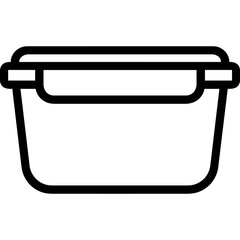 Vector icon of kitchen storage container