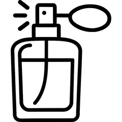 Vector icon of a perfume bottle with atomizer