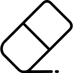 Minimalist eraser outline icon