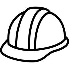 Minimalist hard hat vector icon