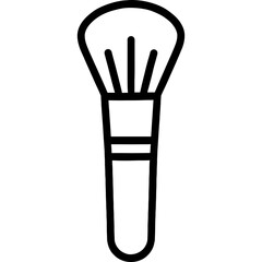 Minimalist makeup brush icon design