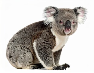Obraz premium Cute koala over white background