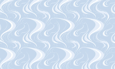 Graceful Blue Curls and Lines Decorative Pattern