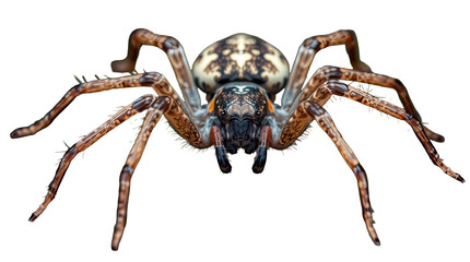 Fototapeta premium Realistic spider with detailed body structure on a white background 