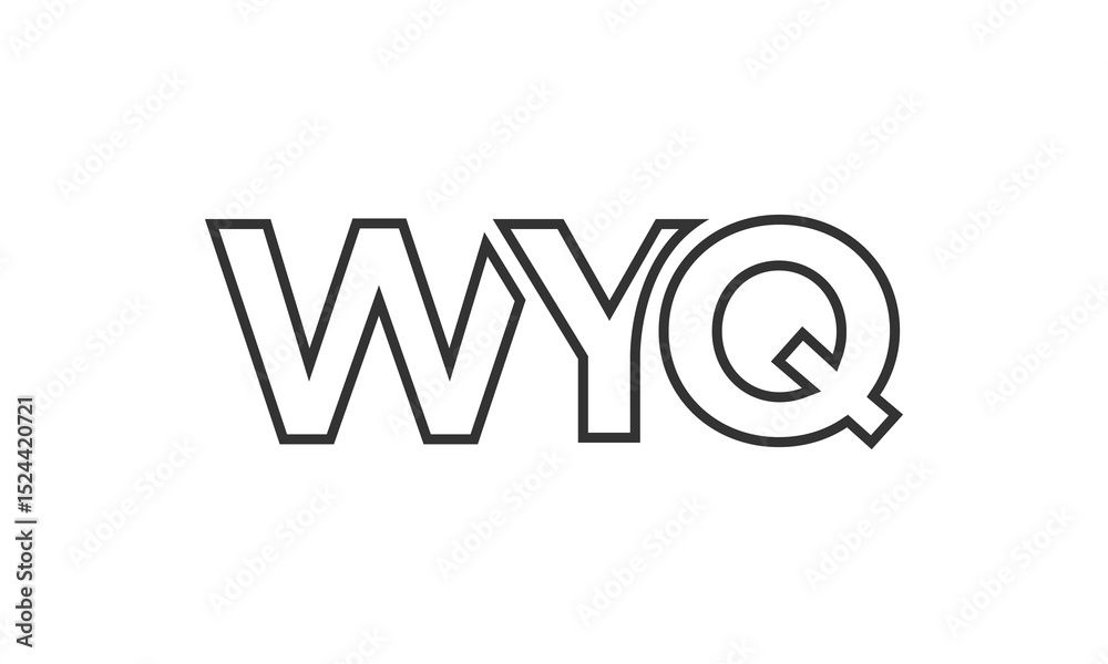 Fototapete wyq logo design template with strong and modern bold text. initial based vector logotype featuring s