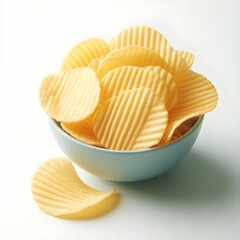 potato chips on white