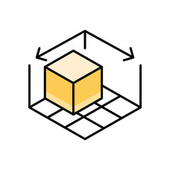 3D Visualization Icon vector