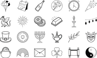 Celebratory Icons Festive Events, Holidays, and Traditions