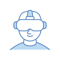 Vr Helmet Icon vector